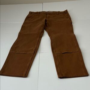 Brown  Women’s Relaxed Fit Rugged Twill Front Work Pants. Size 12 Regular